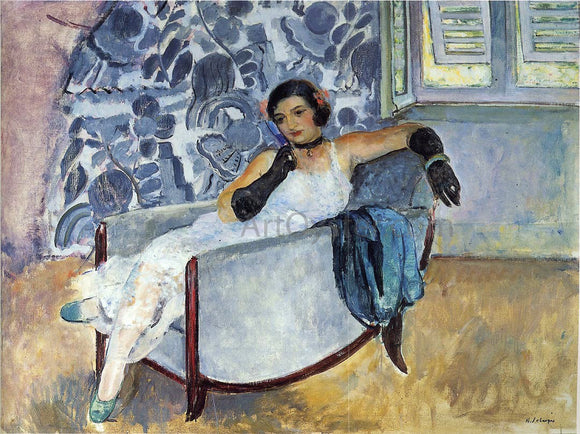  Henri Lebasque Woman in Black Gloves - Canvas Art Print