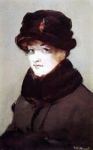  Edouard Manet Woman in Furs, Portrait of Mery Laurent - Canvas Art Print
