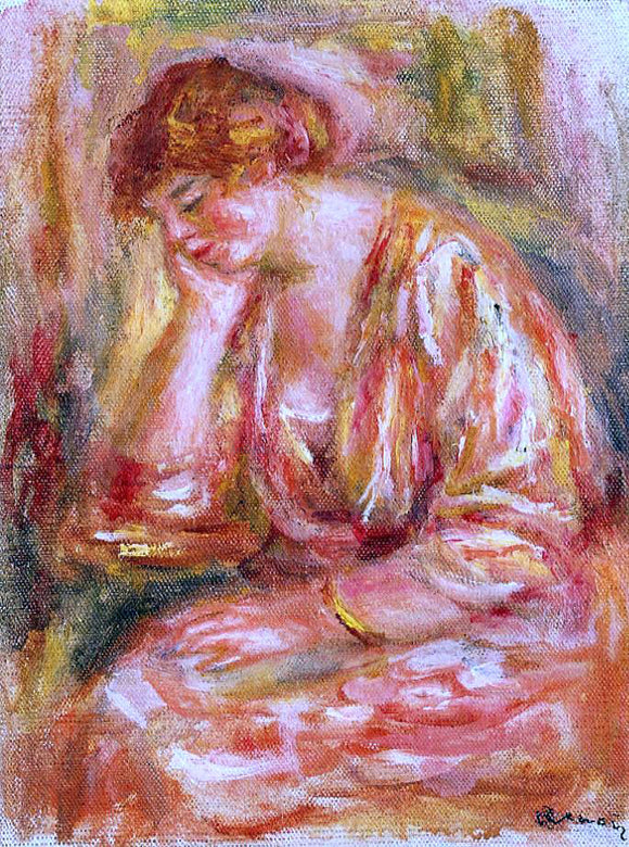  Pierre Auguste Renoir Woman Leaning on Her Elbow - Canvas Art Print