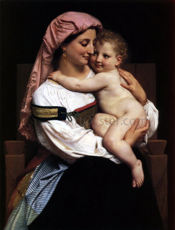  William Adolphe Bouguereau Woman of Cervara and Her Child - Canvas Art Print