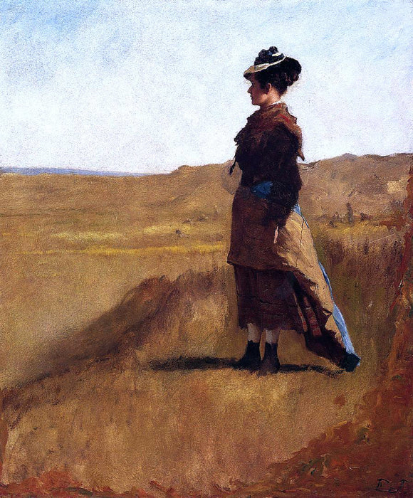  Eastman Johnson Woman on a Hill - Canvas Art Print
