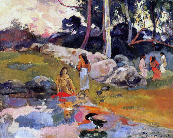  Paul Gauguin Woman on the Banks of the River - Canvas Art Print