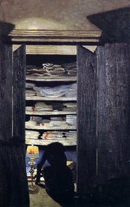  Felix Vallotton Woman Searching through a Cupboard - Canvas Art Print