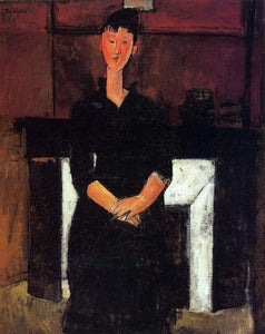  Amedeo Modigliani Woman Seated in Front of a Fireplace - Canvas Art Print