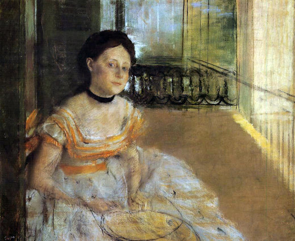  Edgar Degas Woman Seated on a Balcony - Canvas Art Print