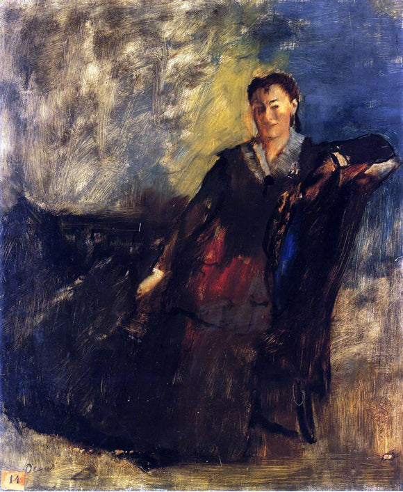  Edgar Degas Woman Seated on a Canape - Canvas Art Print