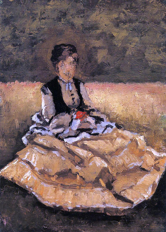  Gustave Caillebotte Woman Seated on the Grass (fragment) - Canvas Art Print