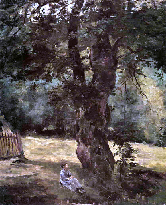  Gustave Caillebotte Woman Seated Under a Tree - Canvas Art Print