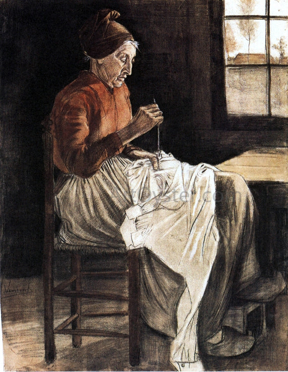  Vincent Van Gogh Woman Sewing - Canvas Art Print