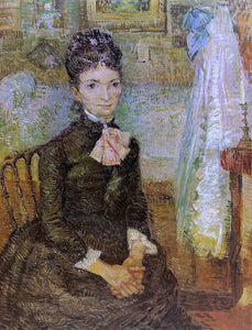 Vincent Van Gogh Woman Sitting by a Cradle - Canvas Art Print