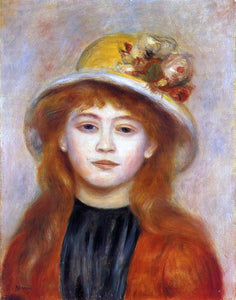  Pierre Auguste Renoir Woman Wearing a Hat - Canvas Art Print