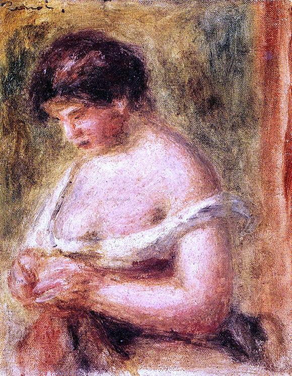  Pierre Auguste Renoir Woman with a Corset - Canvas Art Print