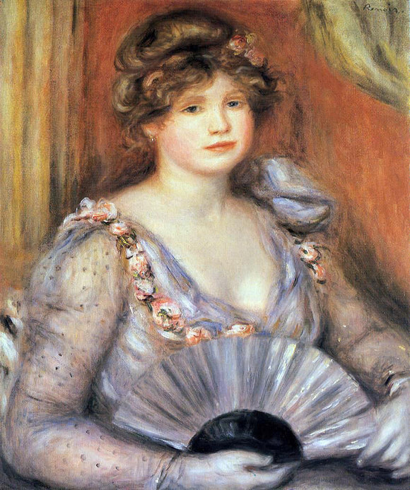  Pierre Auguste Renoir Woman with a Fan - Canvas Art Print