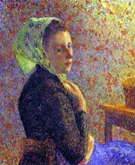  Camille Pissarro Woman with a Green Scarf - Canvas Art Print