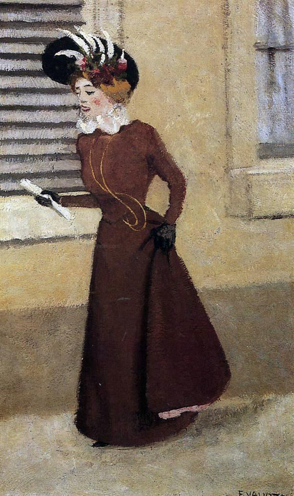  Felix Vallotton Woman with a Plumed Hat - Canvas Art Print