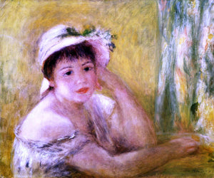  Pierre Auguste Renoir Woman with a Straw Hat - Canvas Art Print