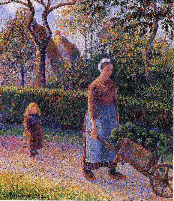  Camille Pissarro Woman with a Wheelbarrow - Canvas Art Print