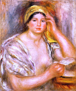  Pierre Auguste Renoir Woman with a Yellow Turban - Canvas Art Print