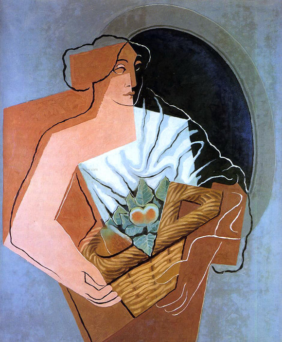  Juan Gris Woman With Basket - Canvas Art Print