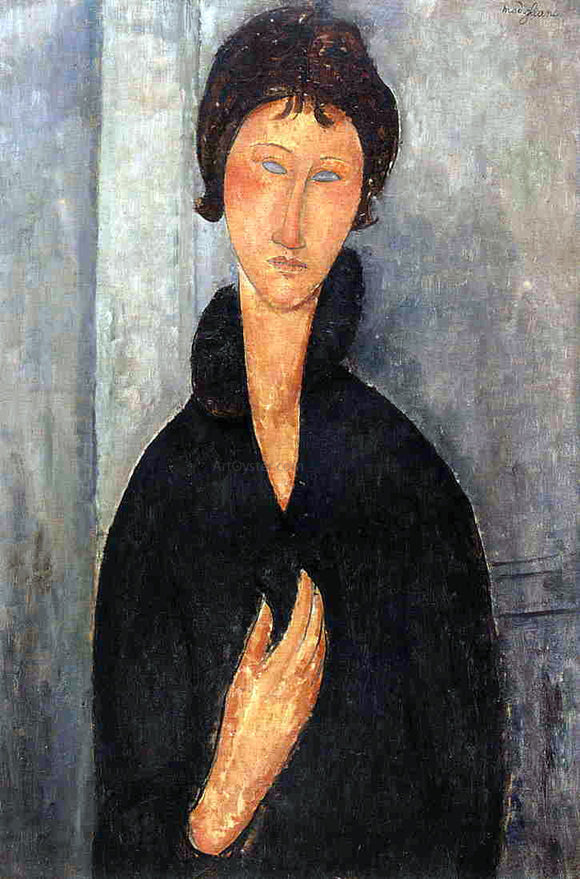  Amedeo Modigliani Woman with Blue Eyes - Canvas Art Print