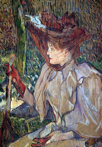  Henri De Toulouse-Lautrec Woman with Gloves (also known as Honorine Platzer) - Canvas Art Print