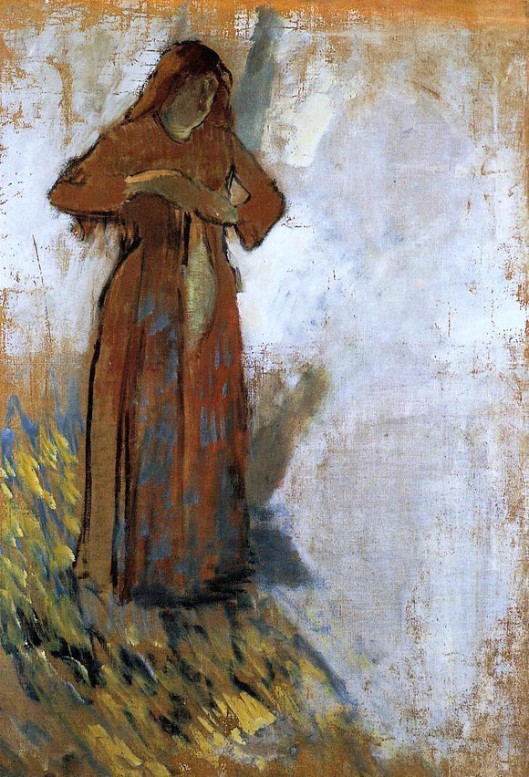  Edgar Degas Woman with Loose Red Hair - Canvas Art Print