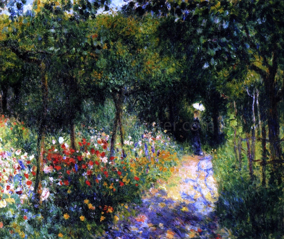  Pierre Auguste Renoir A Women in a Garden - Canvas Art Print