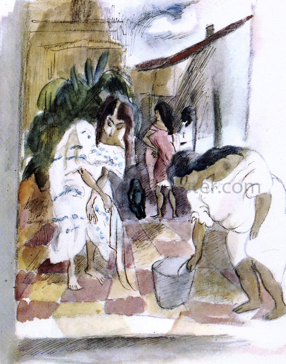  Jules Pascin Women Washing the Floor - Canvas Art Print