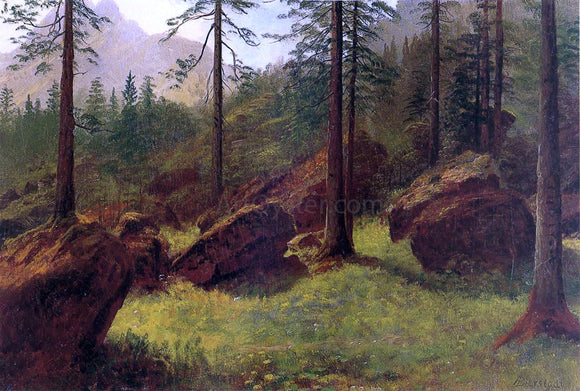  Albert Bierstadt Wooded Landscape - Canvas Art Print