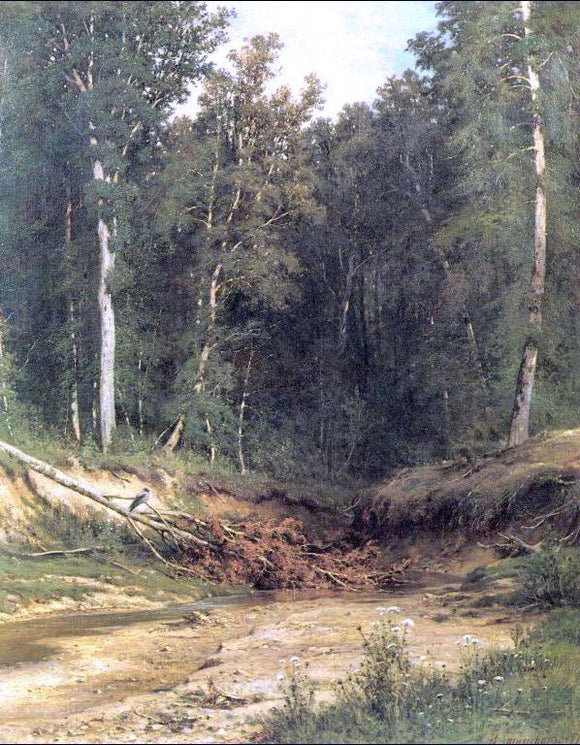  Ivan Ivanovich Shishkin Woodland brook - Canvas Art Print