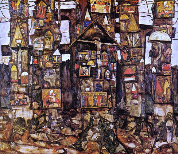  Egon Schiele Woodland Prayer - Canvas Art Print