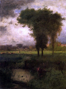  George Inness Woodland Scene - Canvas Art Print