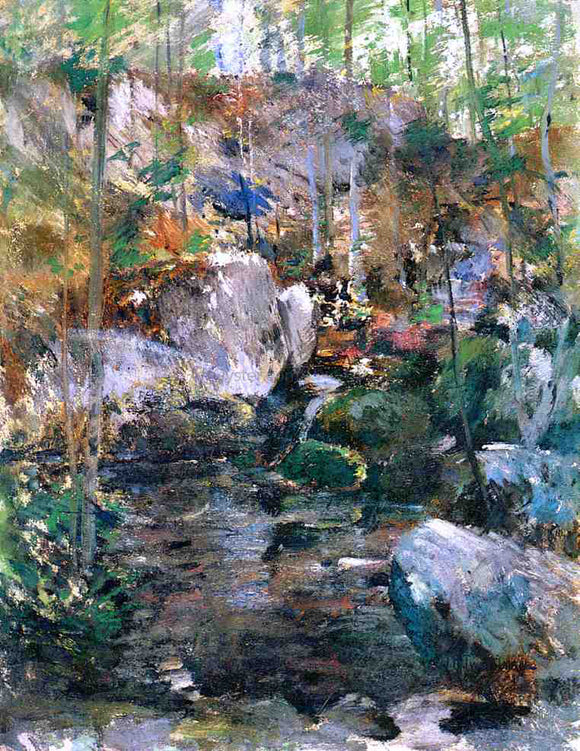  John Twachtman Woodland Stream - Canvas Art Print