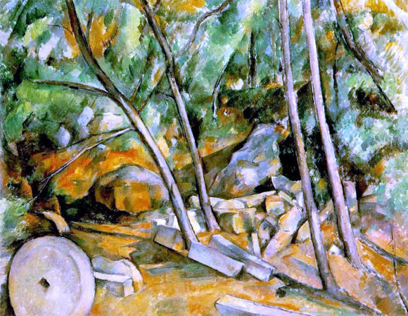  Paul Cezanne Woods with Millstone - Canvas Art Print