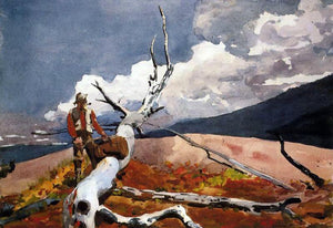  Winslow Homer Woodsman and Fallen Tree - Canvas Art Print