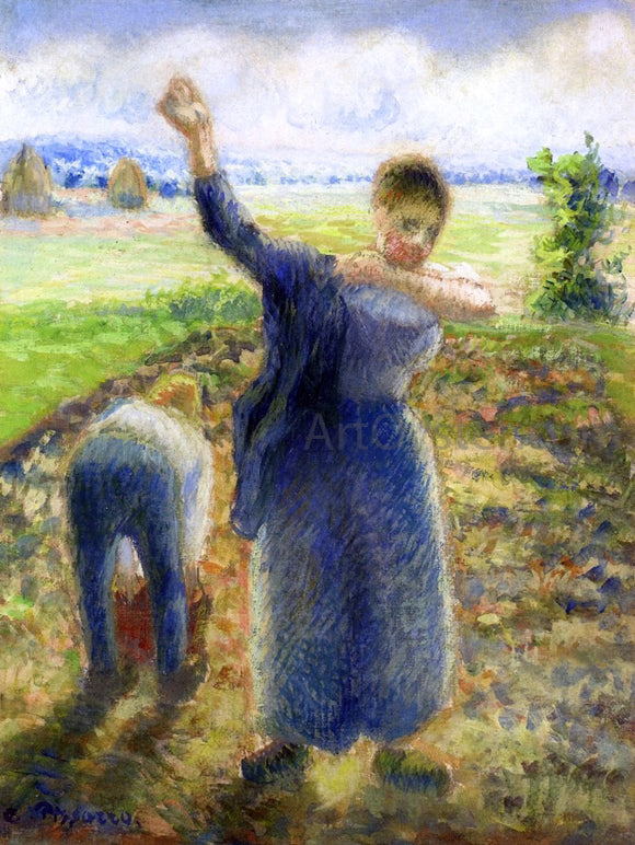  Camille Pissarro Workers in the Fields - Canvas Art Print