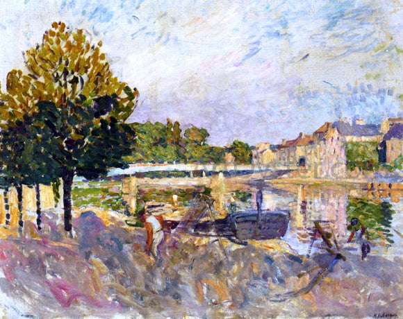  Henri Lebasque Workers on the Banks of the Marne - Canvas Art Print