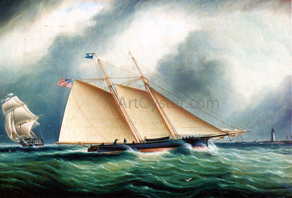  James E Buttersworth Yacht Daundless in a Full Breeze - Canvas Art Print