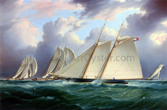  James E Buttersworth Yacht 'Orion' - Canvas Art Print