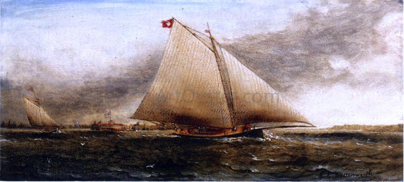  James E Buttersworth Yacht Race off Castle Garden, New York - Canvas Art Print