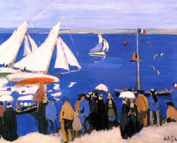  George Oberteuffer Yachting, Cote d'Azur - Canvas Art Print