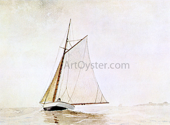  Winslow Homer Yachting, off Cloucester - Canvas Art Print