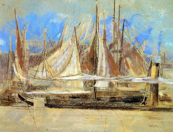  Odilon Redon Yachts at Royan - Canvas Art Print