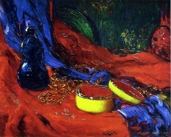 Joseph Kleitsch Yellow and Blue Cloissonne - Canvas Art Print