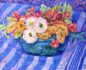  Theo Van Rysselberghe Yellow Bouquet - Canvas Art Print