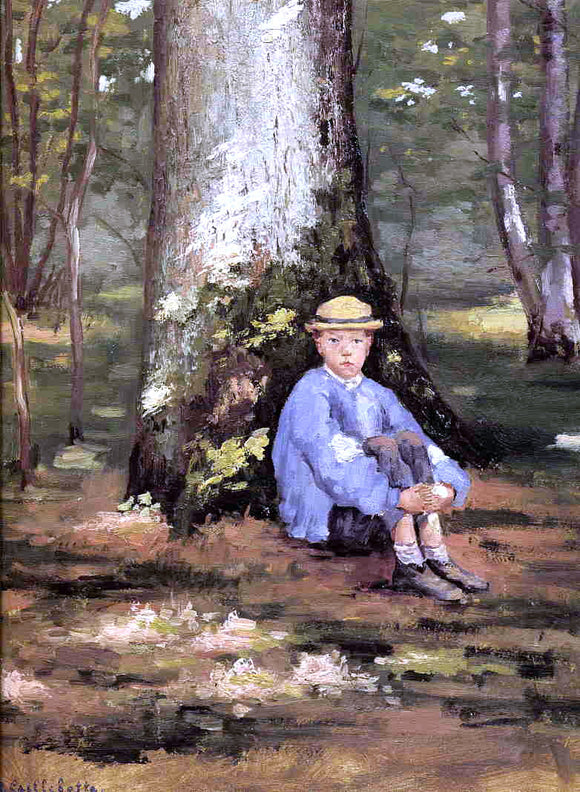  Gustave Caillebotte Yerres, Camille Daurelle Under an Oak Tree - Canvas Art Print