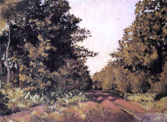  Gustave Caillebotte Yerres, Woods at la Grange, Path of the Great 'Ha-Ha' - Canvas Art Print