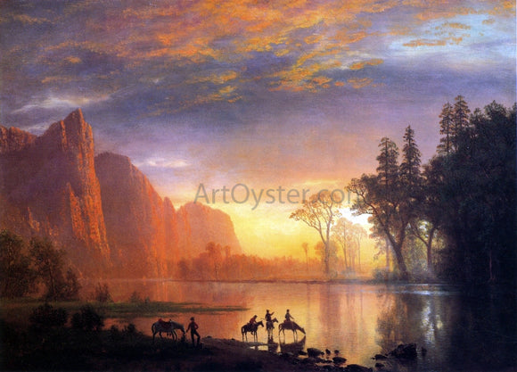  Albert Bierstadt Yosemite Valley Sunset - Canvas Art Print