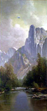  Thomas Hill Yosemite Valley with Half Dome - Canvas Art Print