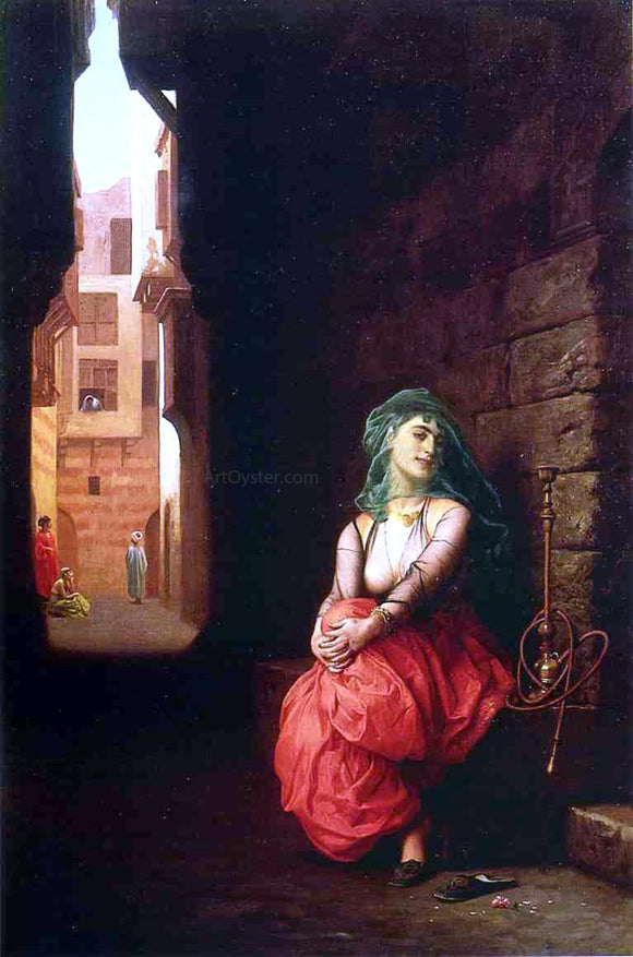  Jean-Leon Gerome Young Arab Woman with Waterpipe - Canvas Art Print